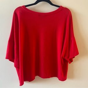 Banana Republic Crop Red Shirt - Size XL